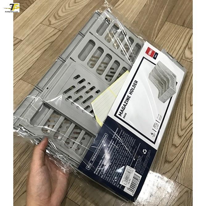 Giá tài liệu cứng 4 ngăn đứng deli 9846