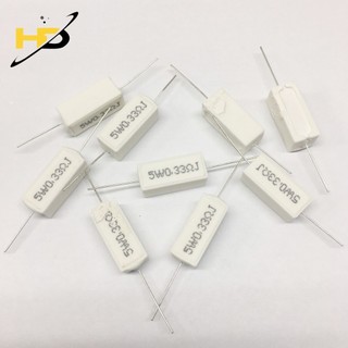 Set 10 con điện trở sứ 5w 0.33rj, điện trở công suất loại tốt