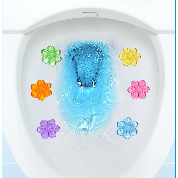 Combo 2 Gel Bồn Cầu Toilet Hình Hoa Tẩy Và Khử Mùi Hôi, Khử Trùng Diệt Khuẩn Toilet