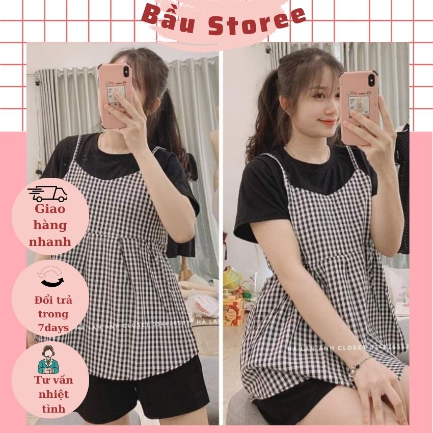 BỘ BẦU GIẢ YẾM MÙA HÈ CHẤT MÁT-ÁO BẦU CÔNG SỞ ĐẸP{ KÈM QUẦN }