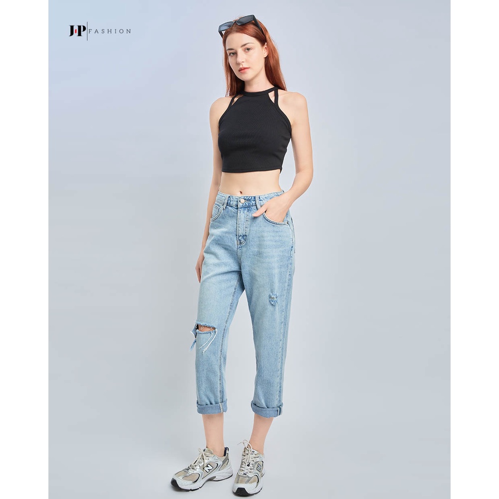 Áo thun croptop cổ yếm J-P Fashion B 10107516