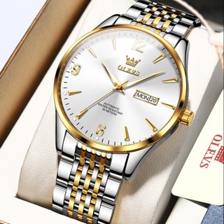 Đồng hồ cơ nam chính hãng olevs ol9928 2 lịch - đồng hồ nam automatic cao cấp size 41mm