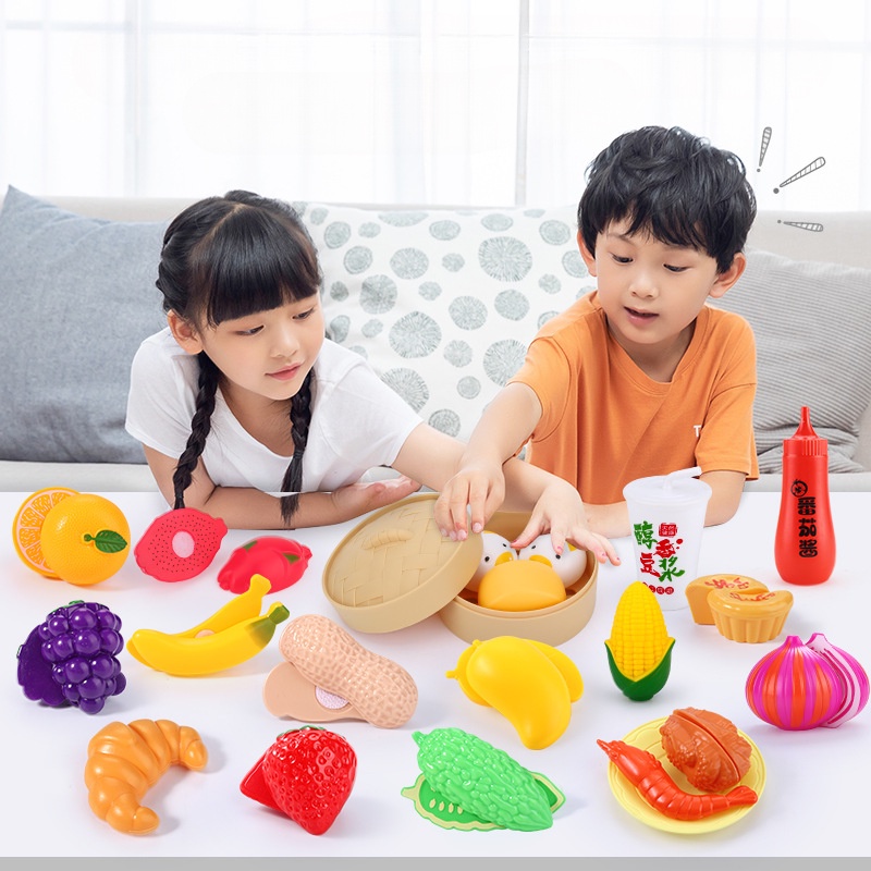 Đồ chơi trái cây, trẻ em đi qua bếp 16 cái đặt món quà