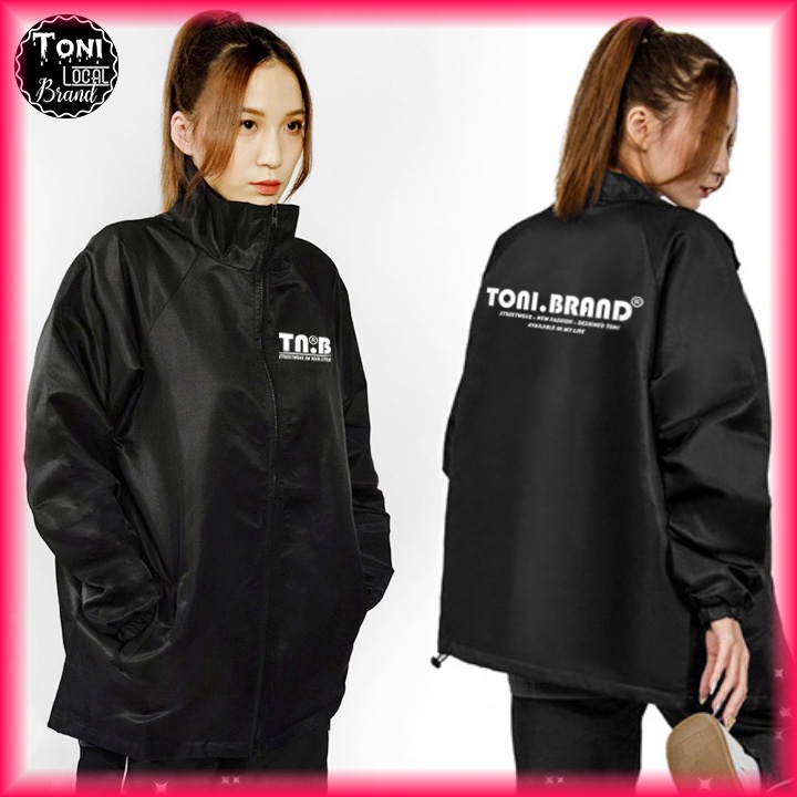 (Full Box) Áo Khoác Dù Jacket Toni.Brand - Áo Gió 2 Lớp Unisex Nam Nữ Form Rộng (D1010L - Kèm Video Ảnh Thật)