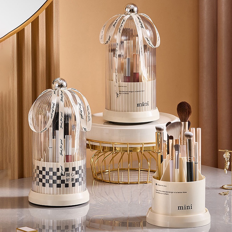 Hộp Đựng Cọ Trang Điểm / Bút Chì Kẻ Lông Mày / Mỹ Phẩm Nhiều Tầng Xoay Được Tiện Lợi