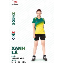 Bộ quần áo bóng chuyền nam - nữ HERON ,thấm hút mồ hôi,co giãn - hàng phân phối chính hãng