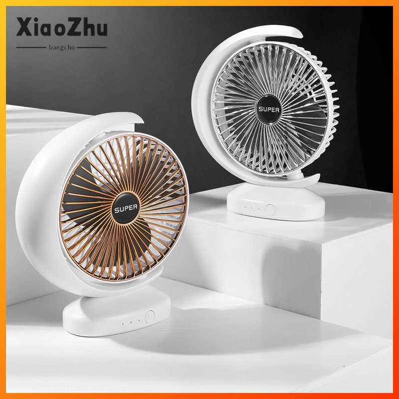 XiaoZhubangchu Quạt mini sạc usb Để Bàn Xoay Được Tiện Lợi