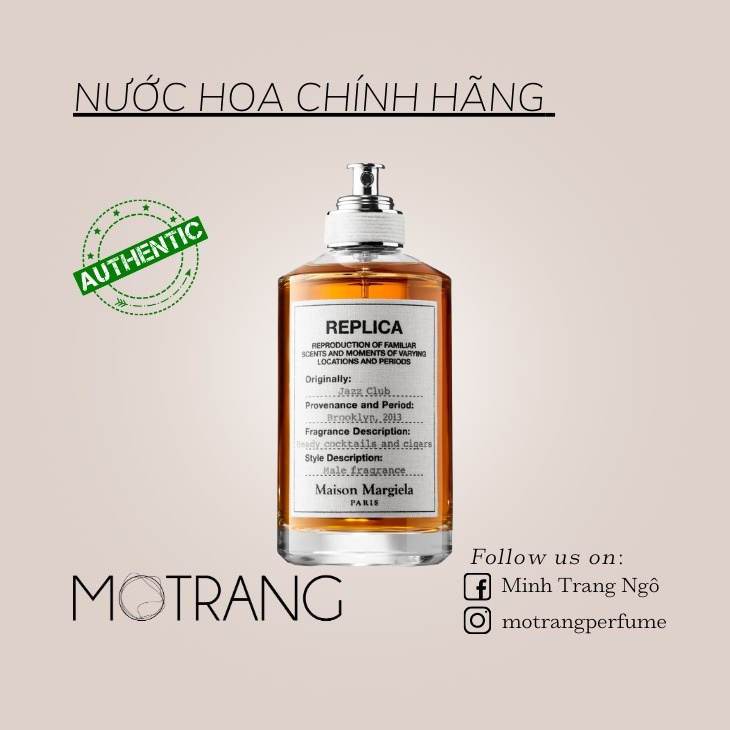 Nước Hoa Maison Margiela Replica Jazz Club Cổ Điển Ngọt Ngào 5ml - 10ml - 20ml