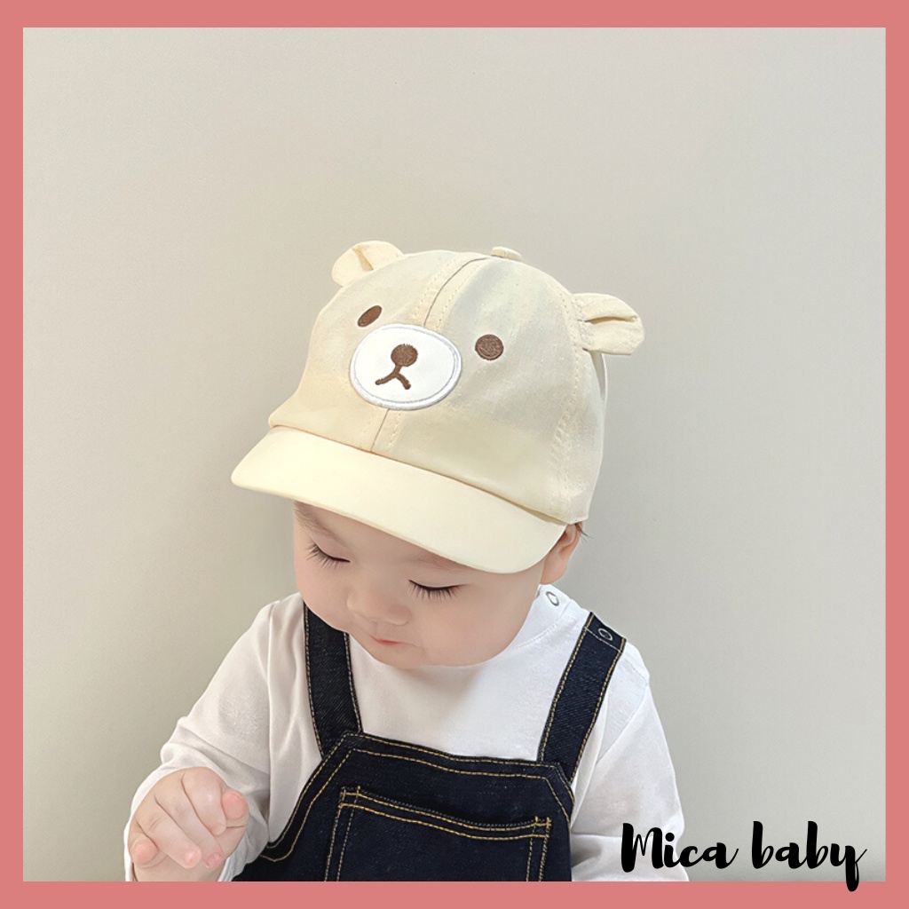 Mũ nón lưỡi trai trẻ em hình mặt cún có điều chỉnh đáng yêu cho bé MH229 Mica baby