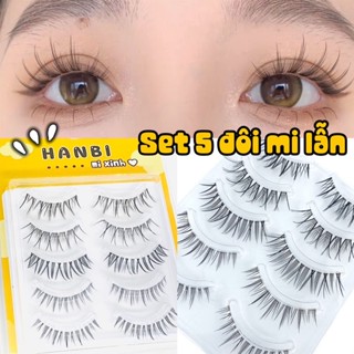SET 5 ĐÔI MI HỖN HỢP GÂN TRONG ĐẸP LUNG LINH✨🌟 HANBI MI XINH💛
