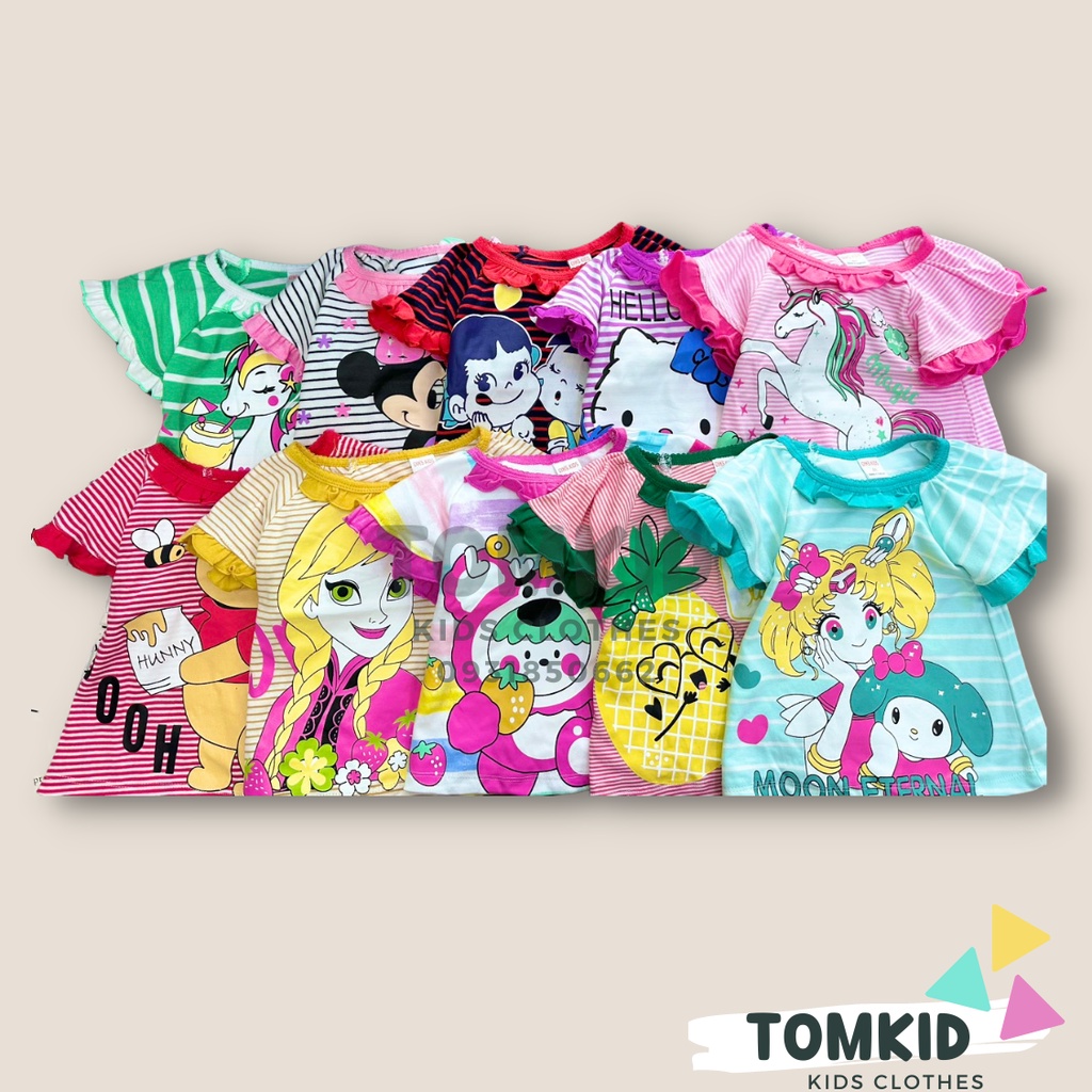 Đồ bộ cho bé gái set đồ cánh tiên bé gái chất cotton chính phẩm loại 1 dày dặn không nhão vải 8-23kg Tomkids