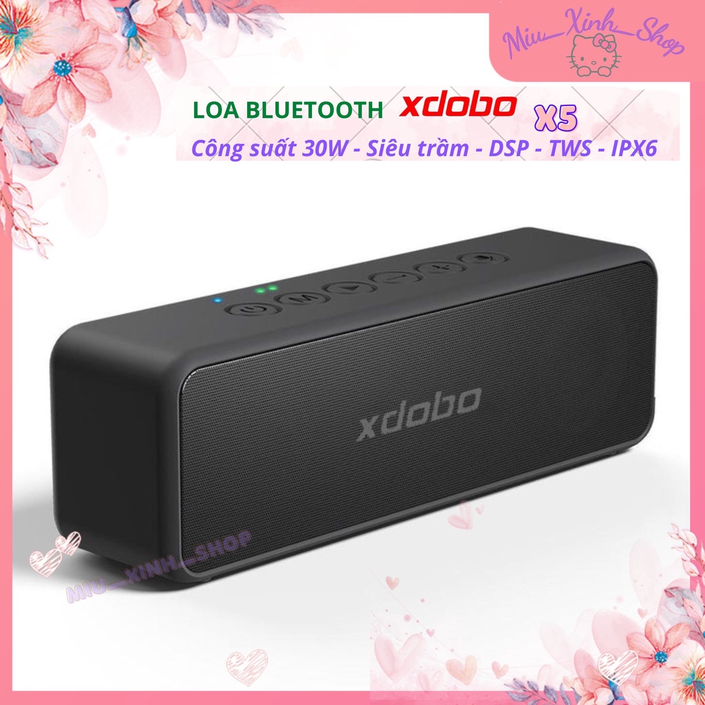 ★Chính hãng★ Loa Bluetooth Xdobo X5 Công suất 30W Siêu Trầm Hay hơn Tronsmart T2 Plus Vivan VS20 - DSP - TWS - IPX6