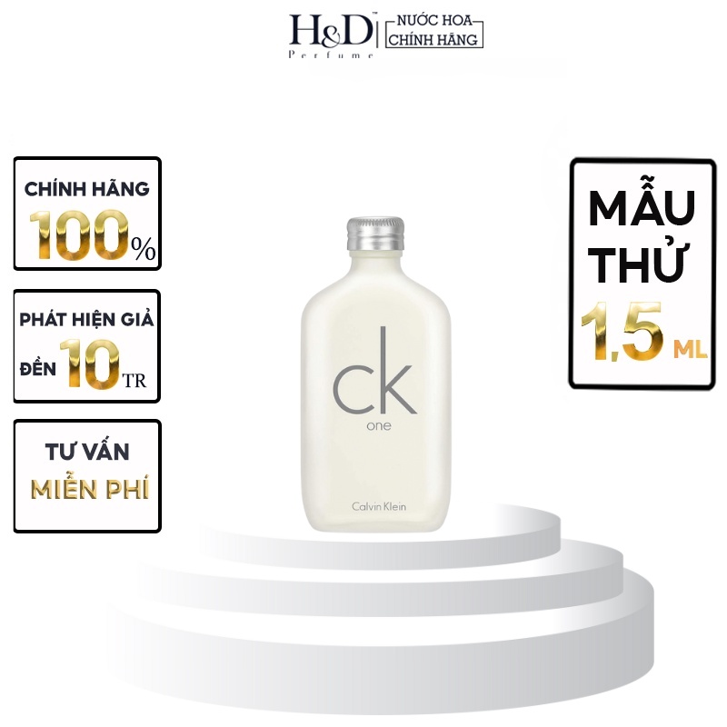 (Mẫu Thử 1,5ml- QUÀ TẶNG KHÔNG BÁN) Nước hoa Unisex Calvin Klein Ck One EDT