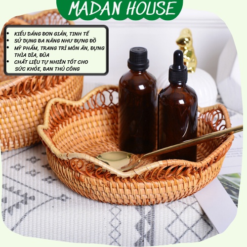 Bát Mây Đựng Hoa Quả, Rổ Mây Đựng Bánh Chụp Hình Size 21-24-27cm - MADAN