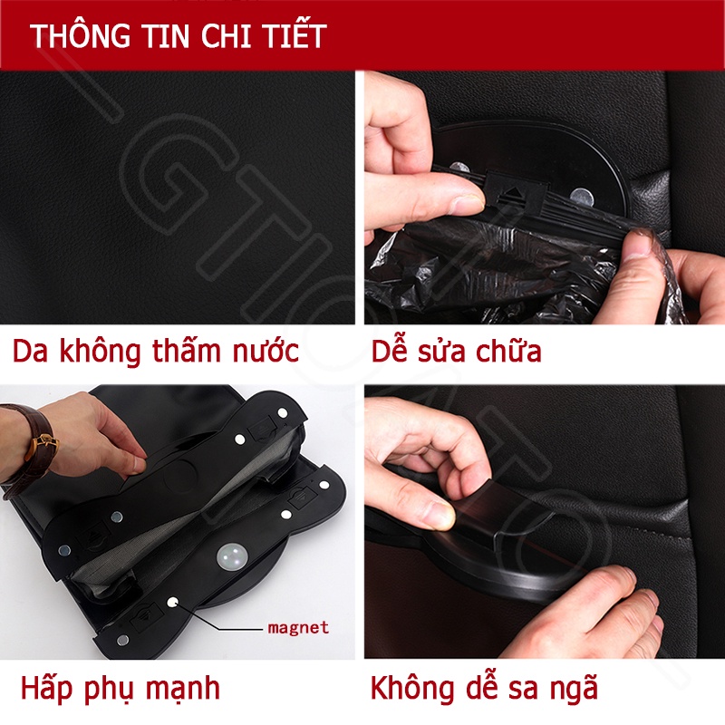 GTIOATO Thùng Rác Ô Tô TúI Treo Sau Ghế Ô Tô Da Túi Để Đồ Sau Ghế Ô Tô Thùng Đựng Rác Ô Tô Thùng Rác Treo Sau Ghế Xe Hơi Trang Trí NộI ThấT Ô Tô Cho Mitsubishi L300 L200 Xpander Cross Outlander Attrage Xpander Lancer Space Star Mirage Mirage