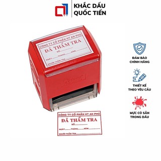 Con Dấu Đã Thẩm Tra, Khắc Con Dấu Theo Yêu Cầu Có Mực Sẵn Kích Thước 5.5x3.5cm T714