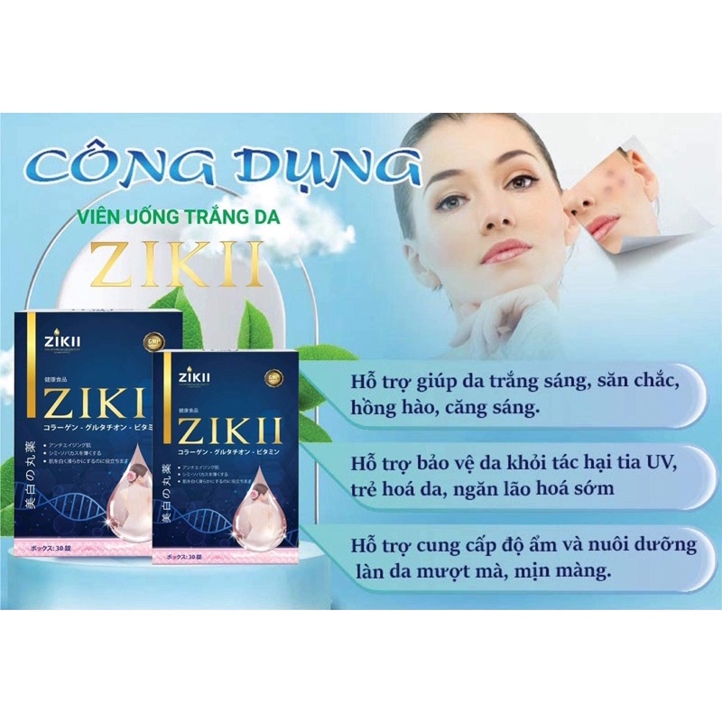 Viên Uống Nhả Nám Trắng Da Cải Thiện Nội Tiết ZIKII
