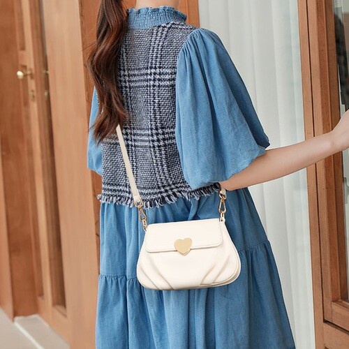 Túi xách đeo chéo công sở mini, cầm tay nữ da Pu họa tiết trẻ trung