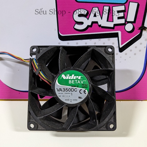 Fan quạt tản nhiệt Nidec BetaV 12v 9cm 1.1 A Dày 3.8cm thổi hút mạnh