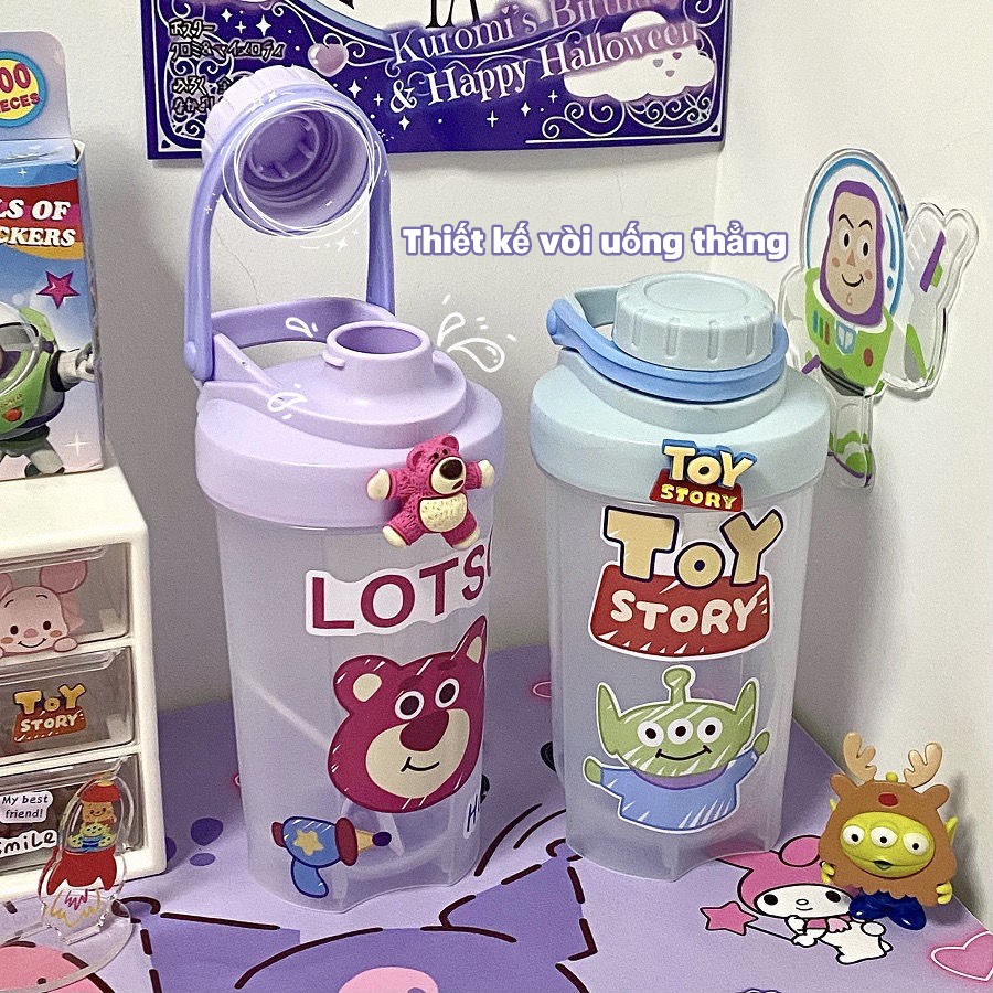 MVP2981 Bình Nước 700ml Họa Tiết Hoạt Hình Winnie the Pooh Dễ Thương Cho Bé