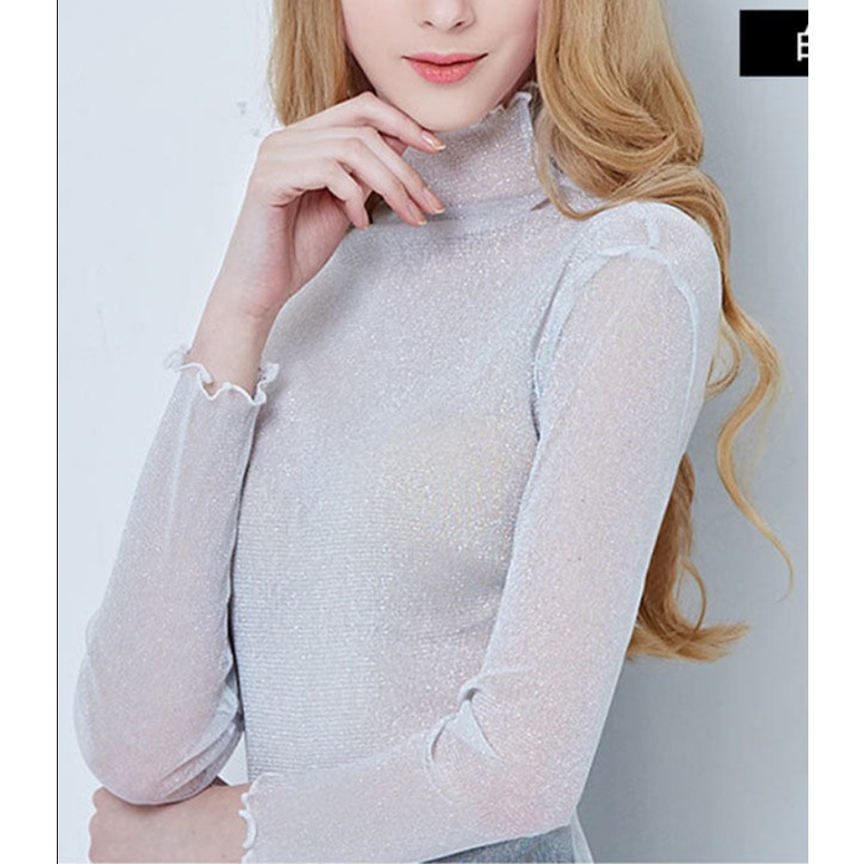 Áo Lưới Xuyên Thấu Dài Tay Xuyên Thấu Quyến Rũ Dành Cho Nữ