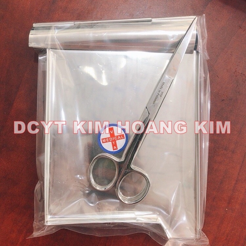 Bộ khay và kéo cắt thuốc