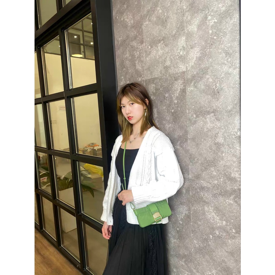 túi xách tay + túi đeo chéo nữ size 19cm x 3cm x 10cm ck6-70781728 full box màu xanh