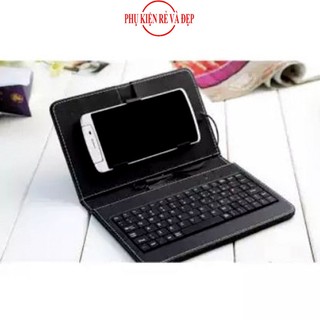 Bao da bàn phím cho điện thoại Android cổng Micro USB - Màu Đen