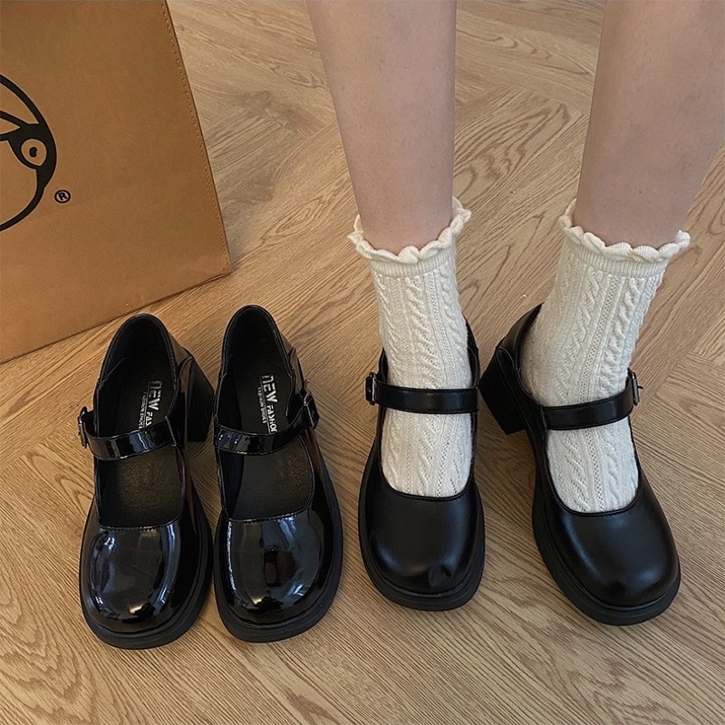 GIÀY BÚP BÊ A33 ĐẾ CAO 7CM PHONG CÁCH RETRO