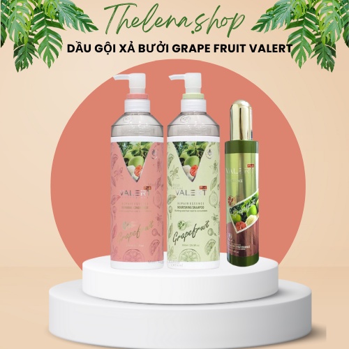 Dầu gội xả bưởi VALERT GRAPEFRUIT ngăn rụng kích thích mọc tóc tóc suôn mềm mượt chính hãng 850ml * 2