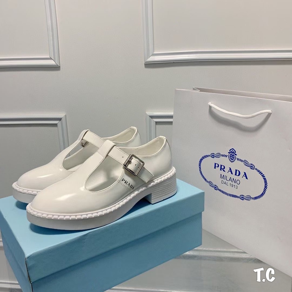 GIÀY BÚP BÊ PRADA DA BÓNG