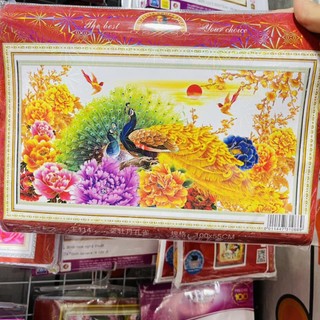 (XẢ KHO)  Tranh thêu chữ thập chim công Phu thê viên mãn E114 E106 E115 E180YN E199 E28 E187 E232 E6