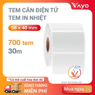 Tem nhiệt tự dính, tem trà sữa, tem cân, decal nhiệt - 58x40mm và 50x30mm