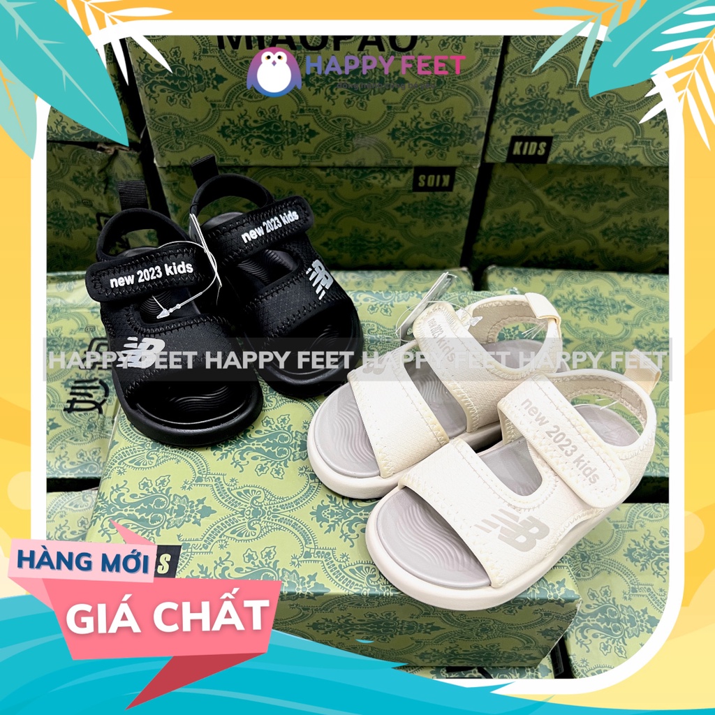 Dép quai hậu bé trai, xăng đan quai dán trẻ em cho bé 2-4 tuổi- Happy Feet No8103
