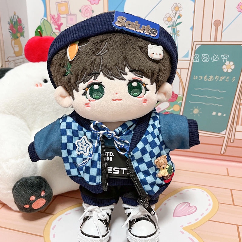 Bộ Quần Áo Cotton 20cm Kèm Băng Đô Xinh Xắn Cho Búp Bê Nam 20cm