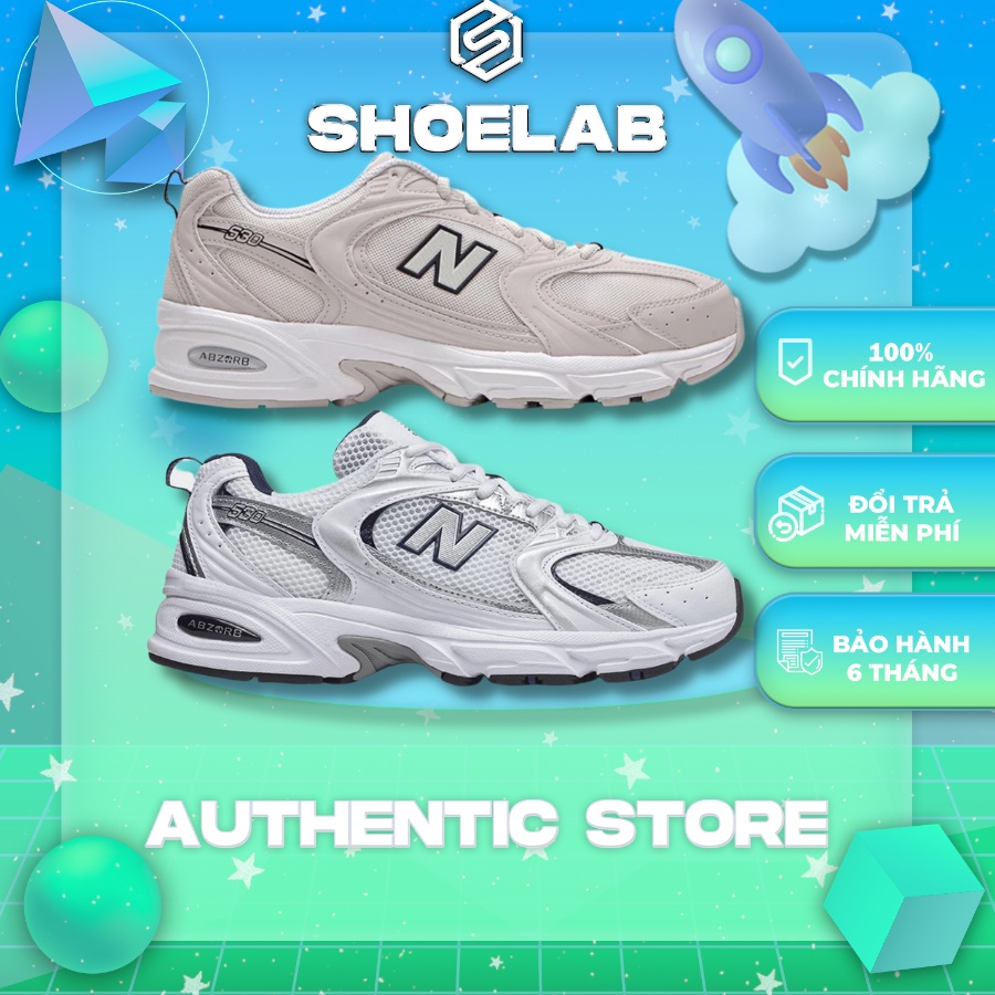 Giày New Balance 530 RETRO WHITE VINTAGE ( MR530SG ) ,PINK WHITE(mr530sh)-AUTHENTIC 100%, SHOELAB