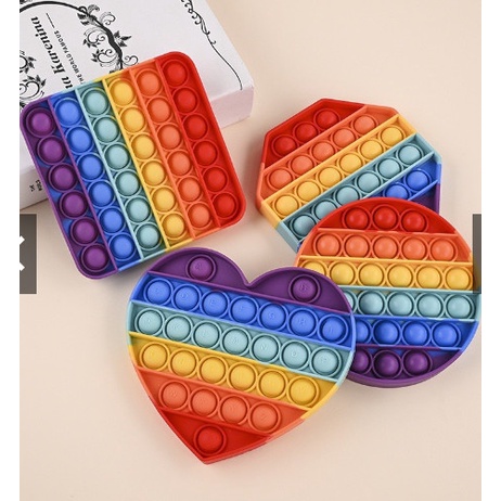 Đồ Chơi Pop it Bấm Nút Bóp Bóng - Pop It Fidget Toy,  Bằng Silicon An Toàn Cho Trẻ Em