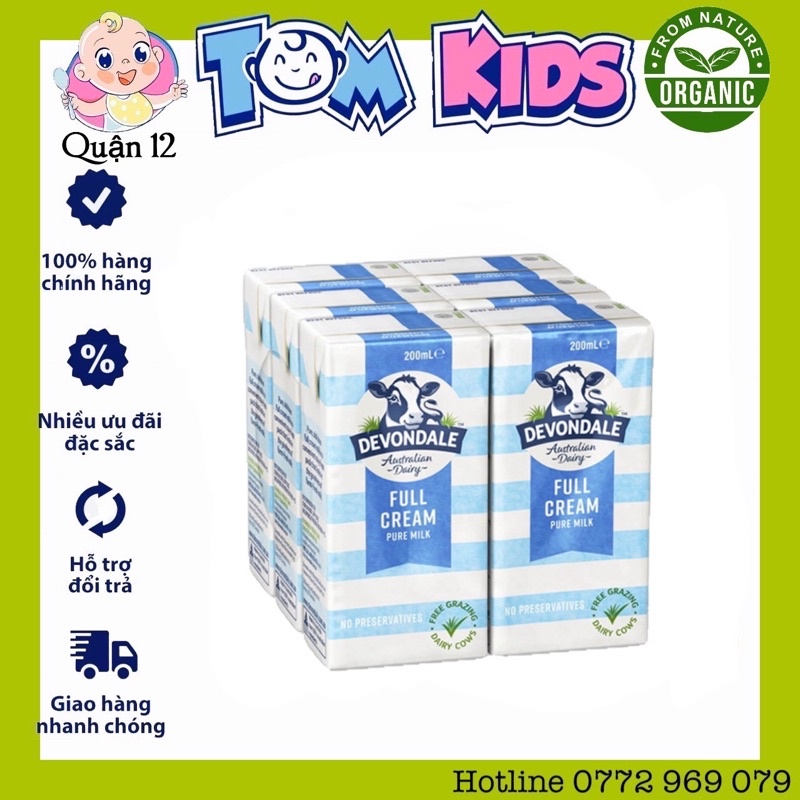 [HÀNG CHUẨN ÚC ] SỮA BÒ TƯƠI DEVONDALE ÚC( 200ML )