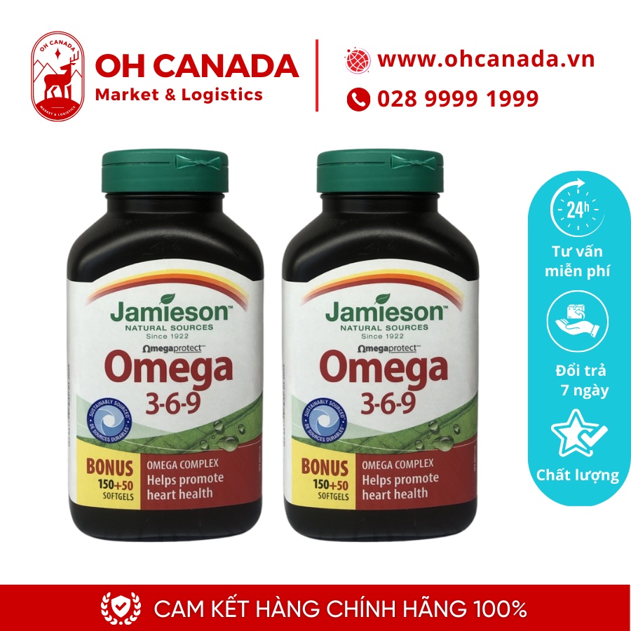 OMEGA 3-6-9 JAMIESON 150+50VIÊN