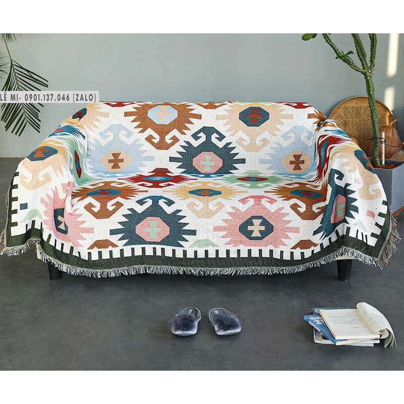 Khăn Phủ Sofa, Thảm Vintage Trang Trí Tphcm