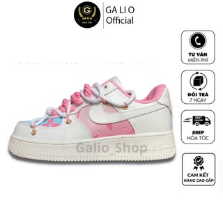 Giày af1 LV trắng hồng full size nữ đủ phụ kiện tui hộp