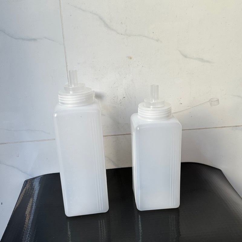 Chai nhựa đựng nước sốt chống bụi/ chống tràn dung tích lớn 800/1000ml - Bình bóp nhựa vòi lớn đựng sốt -Dụng Cụ Pha Chế
