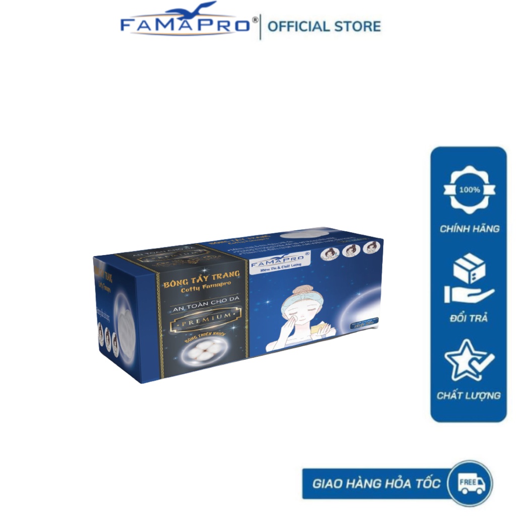 Bông Tẩy Trang Cao Cấp Cotty Nam Anh Famapro Chất lượng Nhật Bản