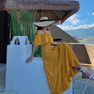 Đầm maxi trễ vai dễ thương