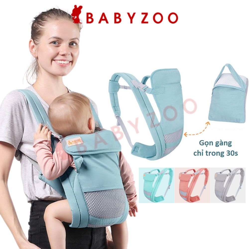 Địu ngồi em bé gọn nhẹ, đai địu đa năng gấp gọn gàng, phù hợp địu cho bé từ 3 - 36 tháng Babyzoo