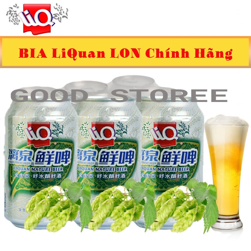 [Thùng 24 Lon] Bia Liquan Trung Quốc Hàng Chuẩn Nhập Khẩu,,330mlx24 Lon