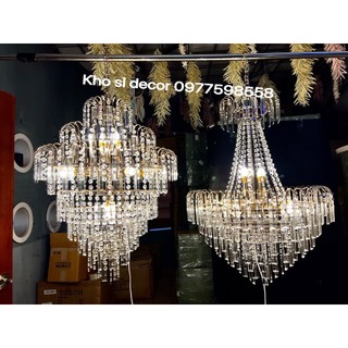 ✨ Đèn Chùm Pha Lê Treo Trần Trang Trí Tiệc Cưới, Sự Kiện, Phòng Khách, Studio, Nhà Hàng - Mã AD001 ✨