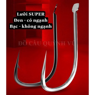 Lưỡi câu cá rô chép có ngạnh và không ngạnh Super, lưỡi câu cá cao cấp