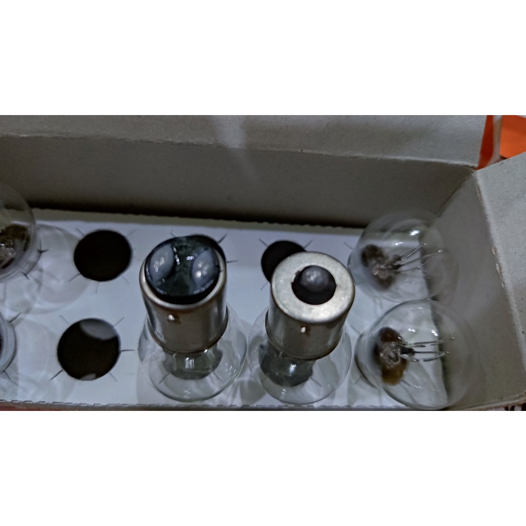 Bóng đèn s25 tiêu chuẩn màu cam amber 12v,24v 1tim BA15s chất lượng cao