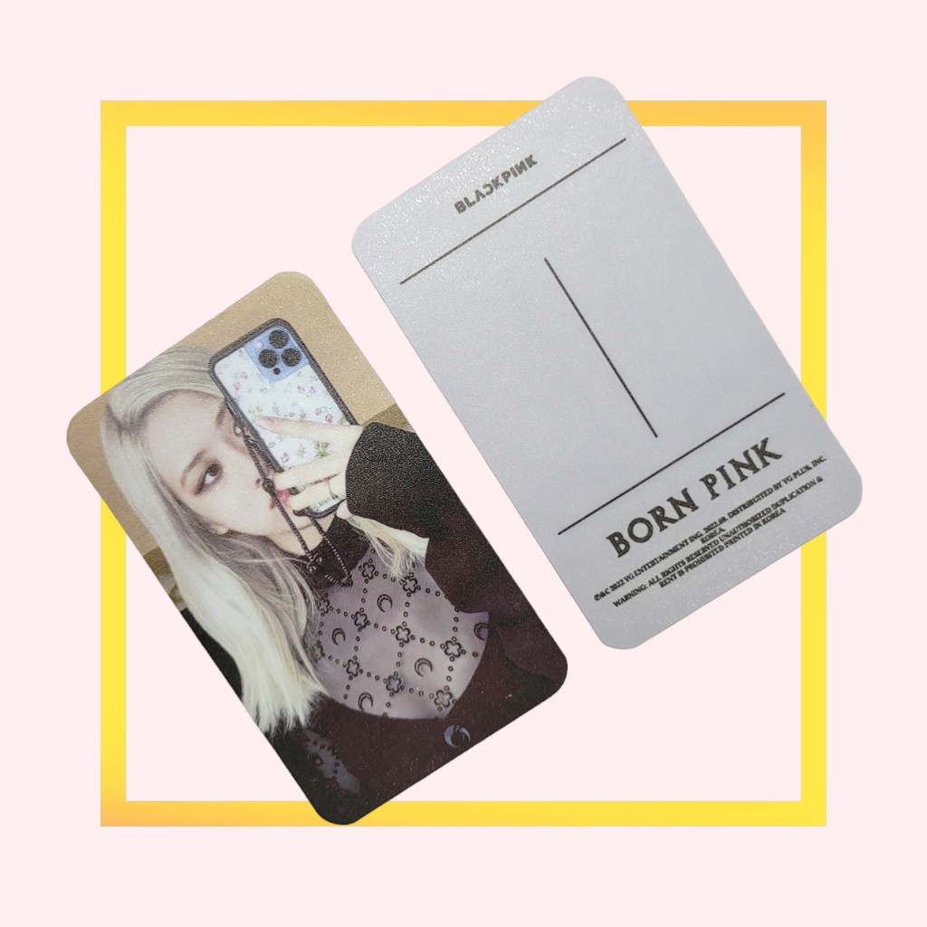 BLACKPINK SHUTDOWN BORN PINK - LOMO Ver 1 - Giấy Cứng C300 - Cán Màng Bảo Vệ